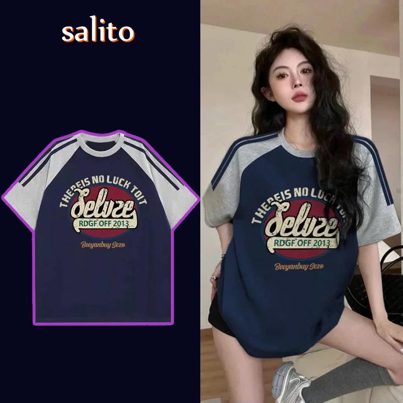  Áo thun Cotton su RAGLAN form rộng tay lỡ Cổ Tròn nam nữ THE ZOOZ dáng Unisex - Áo cặp áo lớp phối sọc tay in chữ selvze rdgf of 2013 Top Women 