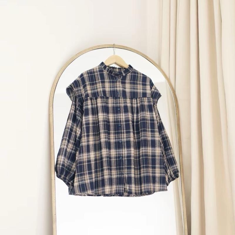 Kemeja ruffle flanel kekinian/ Kemeja flanel wanita terbaru Motif Shop  Tokopedia