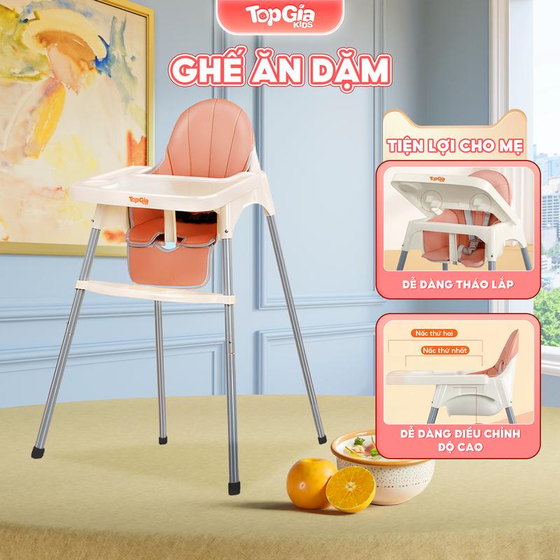 Ghế ăn dặm TOPGIAKIDS, ghế ăn dặm đa năng cho bé dễ dàng tháo lắp, điểu chỉnh độ cao linh hoạt, vệ sinh tiện lợi