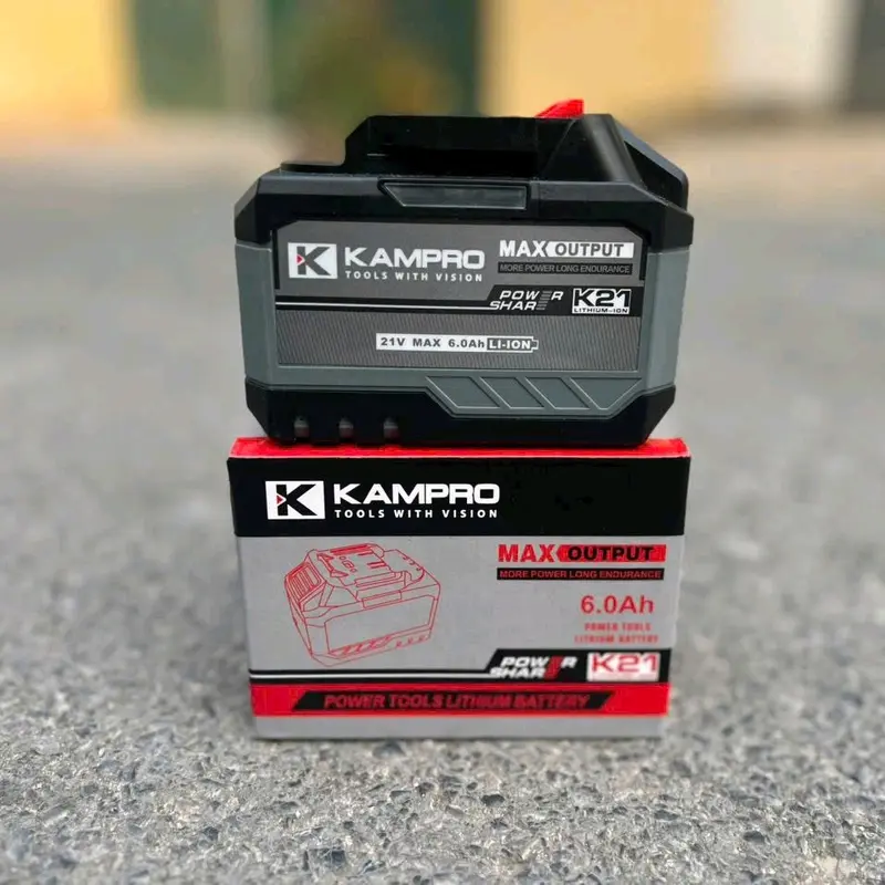 Pin 10 - 15 cell KAMPRO Pin Xám _ CHÂN PIN M21 _ vỏ pin ABS -  Bảng mạch to chống ngắt tải _chuyên cho máy rút lõi _ bulong 7