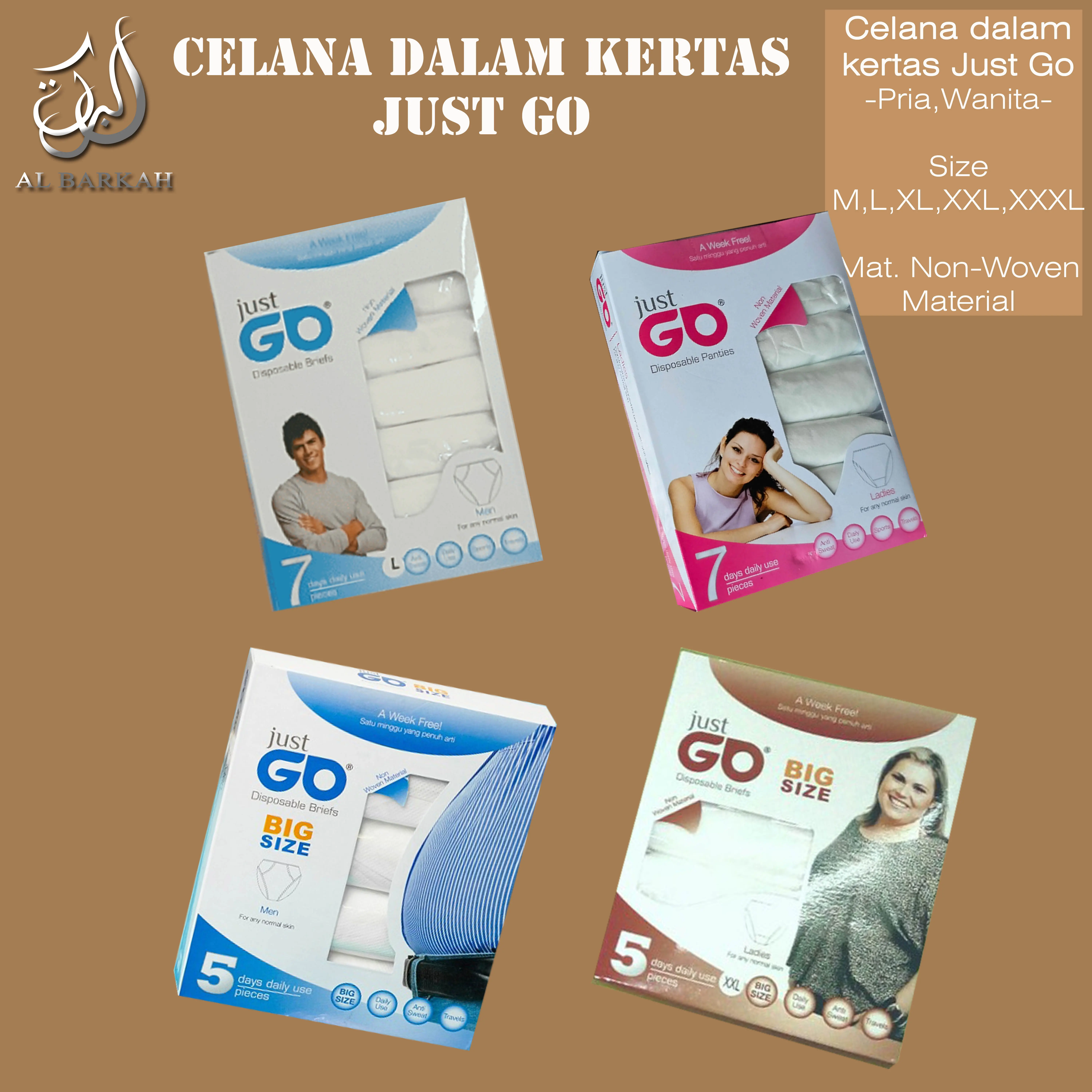Celana Dalam Sekali Pakai Pria dan Wanita Kertas Disposible Dewasa Pendek Lembut Nyaman