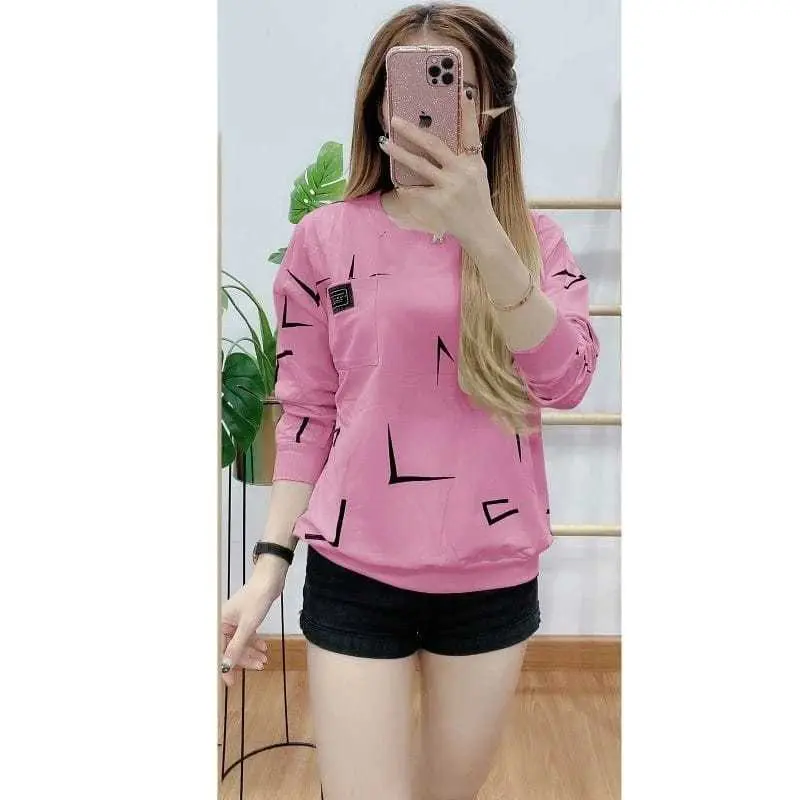 KAOS ATASAN WANITA LENGAN PANJANG/ATASAN MODEL TERBARU/TERMURAH