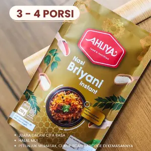 Nasi Biryani Instant Ahliya dengan beras basmati untuk 3 sampai 4 porsi