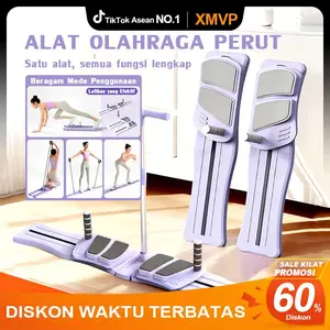 XMVP Mesin Ski Multifungsi untuk Tubuh Kencang Load-Bearing Kuat Alat Olahraga Kebugaran Rumah Meningkatkan Kekuatan Otot dan Kelenturan dengan Roda Perut Rebound Kaki Pria dan Wanita