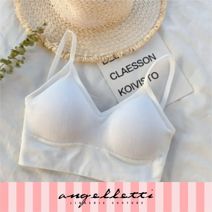Angelletti Women Padded Sport Bralette White All Size