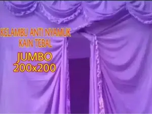 KELAMBU NYAMUK KAIN TEBAL UKURAN JUMBO 200X200