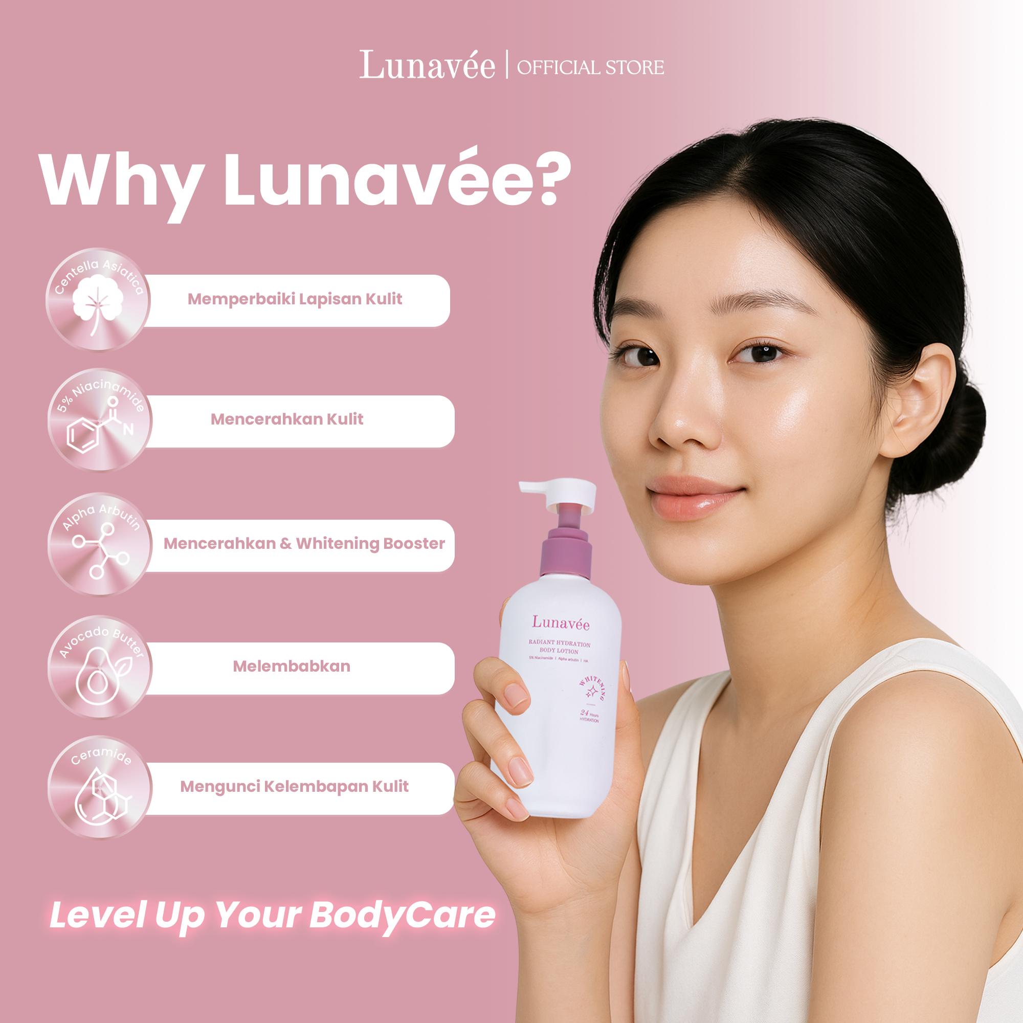 Lunavée - (2 PCS) COUPLE PERFECT RADIANCE Body Lotion 250ML Lotion Tubuh Ringan dengan Niacinamide & Alpha Arbutin untuk Mencerahkan & Menenangkan Kulit Hydrating serum booster glow bodycare badan Lunavée - (2 PCS) COUPLE PERFECT RADIANCE Body Lotion 250ML Lotion Tubuh Ringan dengan Niacinamide & Alpha Arbutin untuk Mencerahkan & Menenangkan Kulit Hydrating serum booster glow bodycare badan