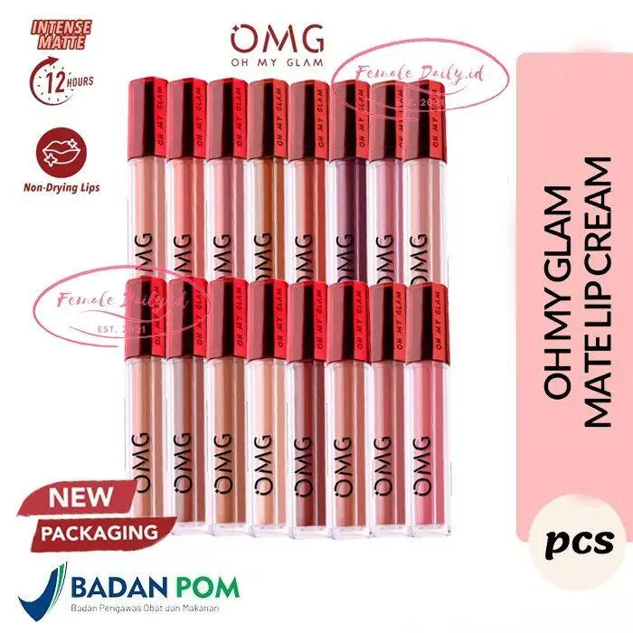 ️OMG Oh My Glam Matte Kiss Lip Cream 3.5g - OMG Lipcream lipstick | Kosmetik