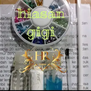 HR Hiasan Lem Gigi untuk Menghias Gigi I dengan Warna-warna Cerah dan Desain Unik