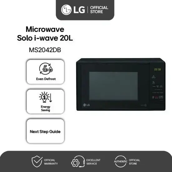 LG Microwave / Oven 20L i-wave technology pemanasan dan defrosting merata - MS2042DB