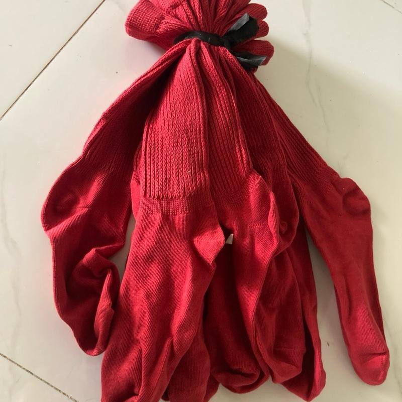 5 đôi đôi tất đỏ rựu vang- cherry