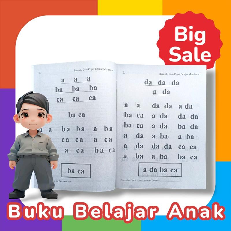 Buku Bacalah Cara Cepat Belajar Membaca Jilid 1 Jilid 2 Jilid 3 Buku edukasi anak 5