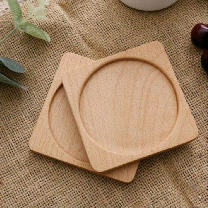tatakan gelas kayu / wooden coasters / tatakan gelas aesthetic 10cm 1