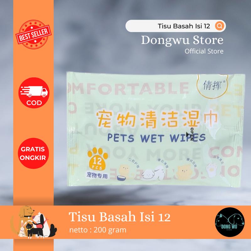 DONGWU Pet Wet Wipes Tissue Basah Anabul Untuk Anjing Dan Kucing 2