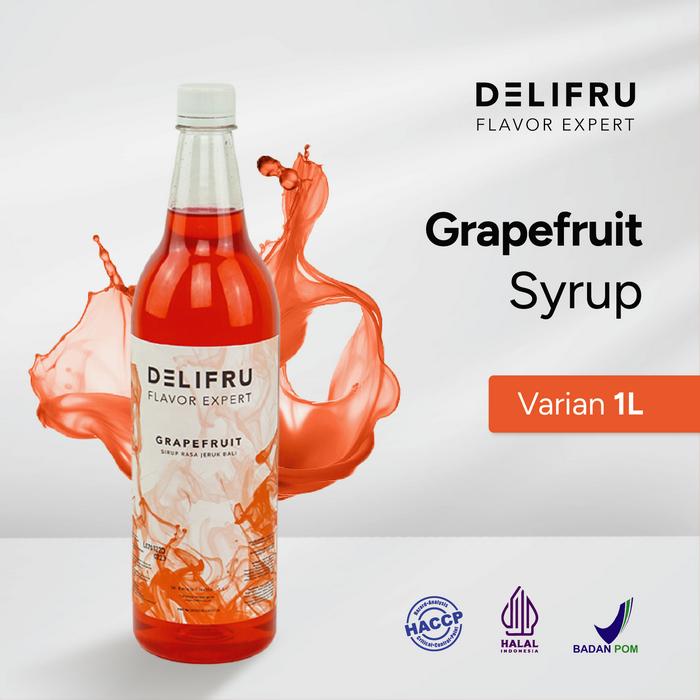 Gambar Grapefruit Syrup Delifru 1 Liter - Sirup Jeruk Bali Premium dari Bubuqu Powder Kota Surabaya Tokopedia