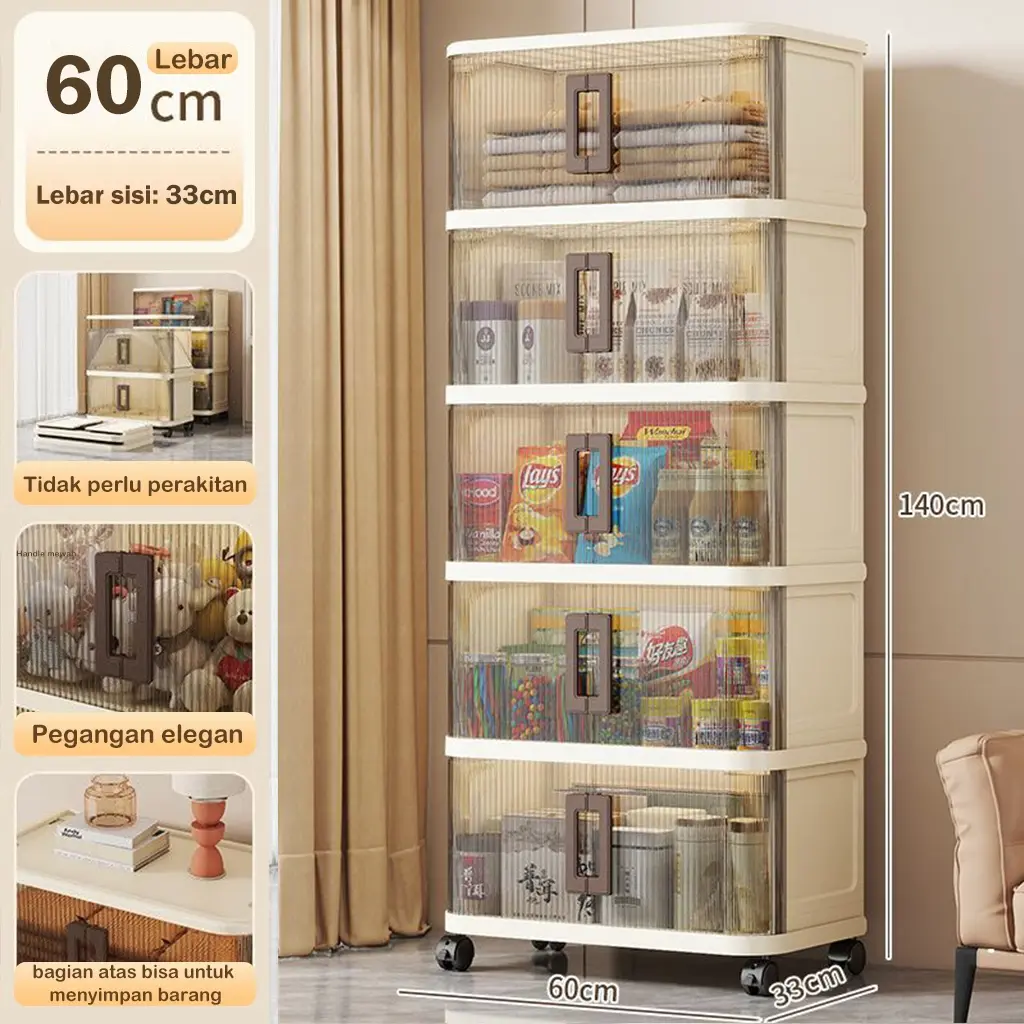 60cm-Abu transparan-5 Susun