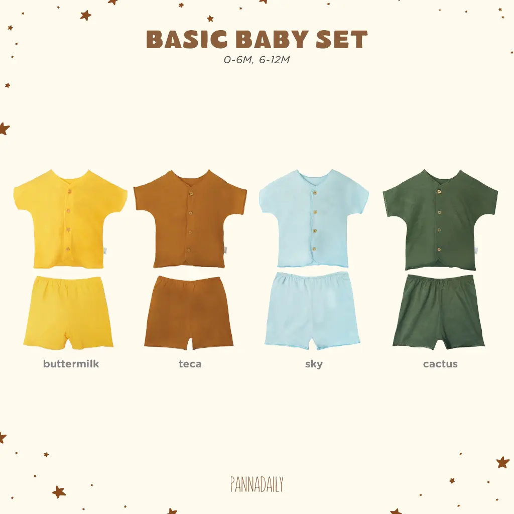 BOHOPANNA - PANNADAILY - PANNA DAILY - BABY & BAYI - BASIC SET - BUNDLING SET - Setelan Anak Laki Laki dan Perempuan - Baju Setelan Nyaman