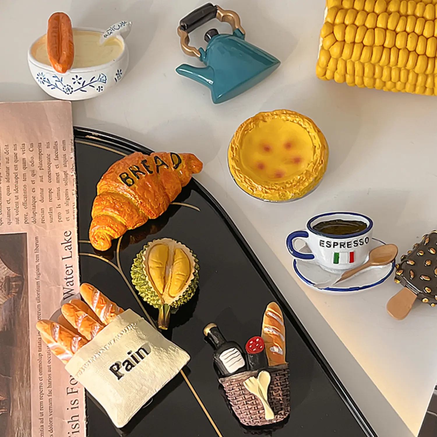 3D Realistic Food Fridge Magnets - Cute Resin Decorative Stickers