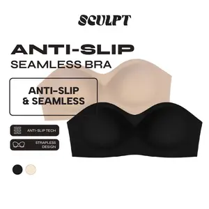 SCULPT - Anti-Slip Seamless Bra - Bh Nyaman Wanita  Dewasa  Busa  Lingerie Kemben Tipis Renda