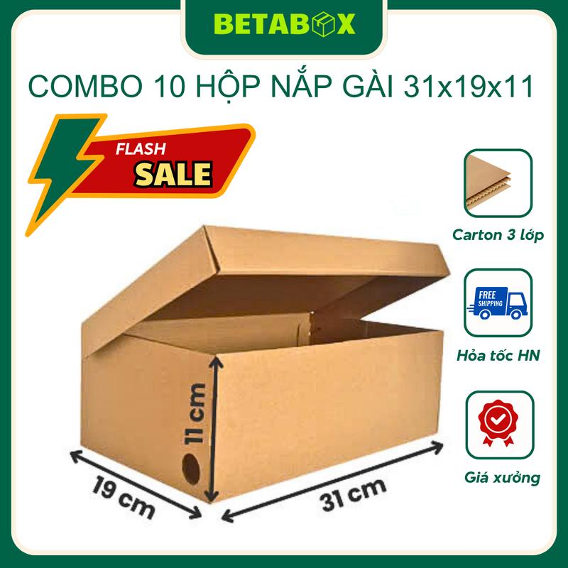 31x19x11 - COMBO 10 Hộp NẮP GÀI Đóng Hàng Giá Tốt - BETABOX