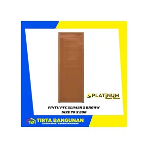 PLATINUM PINTU PVC 70 X 200CM SLIMAR 2 COKLAT KAYU