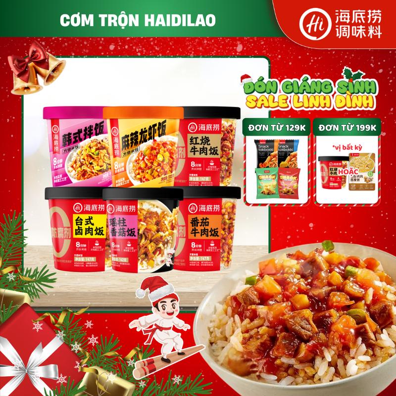   HAIDILAO  Cơm trộn tiện lợi lẻ Vị Bò Kho Cà Chua  Thịt Kho Đài Loan  Sò Điệp Nấm  Tôm Hùm Đất Cay Tê  Bò Kho - Phù hợp ăn khuya- Ngon- Tiện lợi 