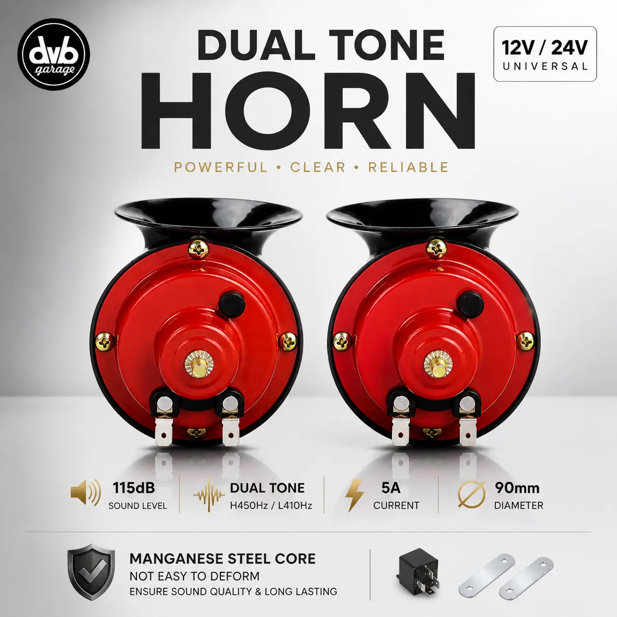 ELECTRIC SNAIL HORN KLAKSON KEONG WATERPROOF RELAY 12V 24V TEROMPET MOBIL MOTOR TRUK