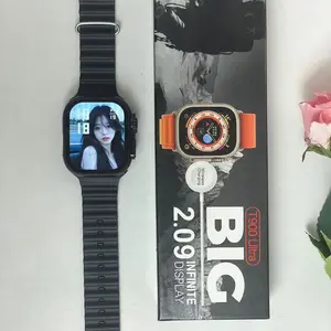 Smartwatch T900 ULTRA 2.09 Inch Series 8 Ultra Full Screen Bluetooth Call Heart Rate Monitor Multifunctional Persegi Dial Tali Silikon Nyaman