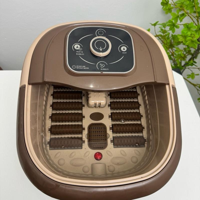 Chậu Ngâm Chân Có Thanh Masger Và Thảo Dược Massage 12 Thanh Masger Sục Nước Giữ Nhiệt Độ Thơm Tự Nhiên Thư Giãn Làm Ấm Bàn Chân