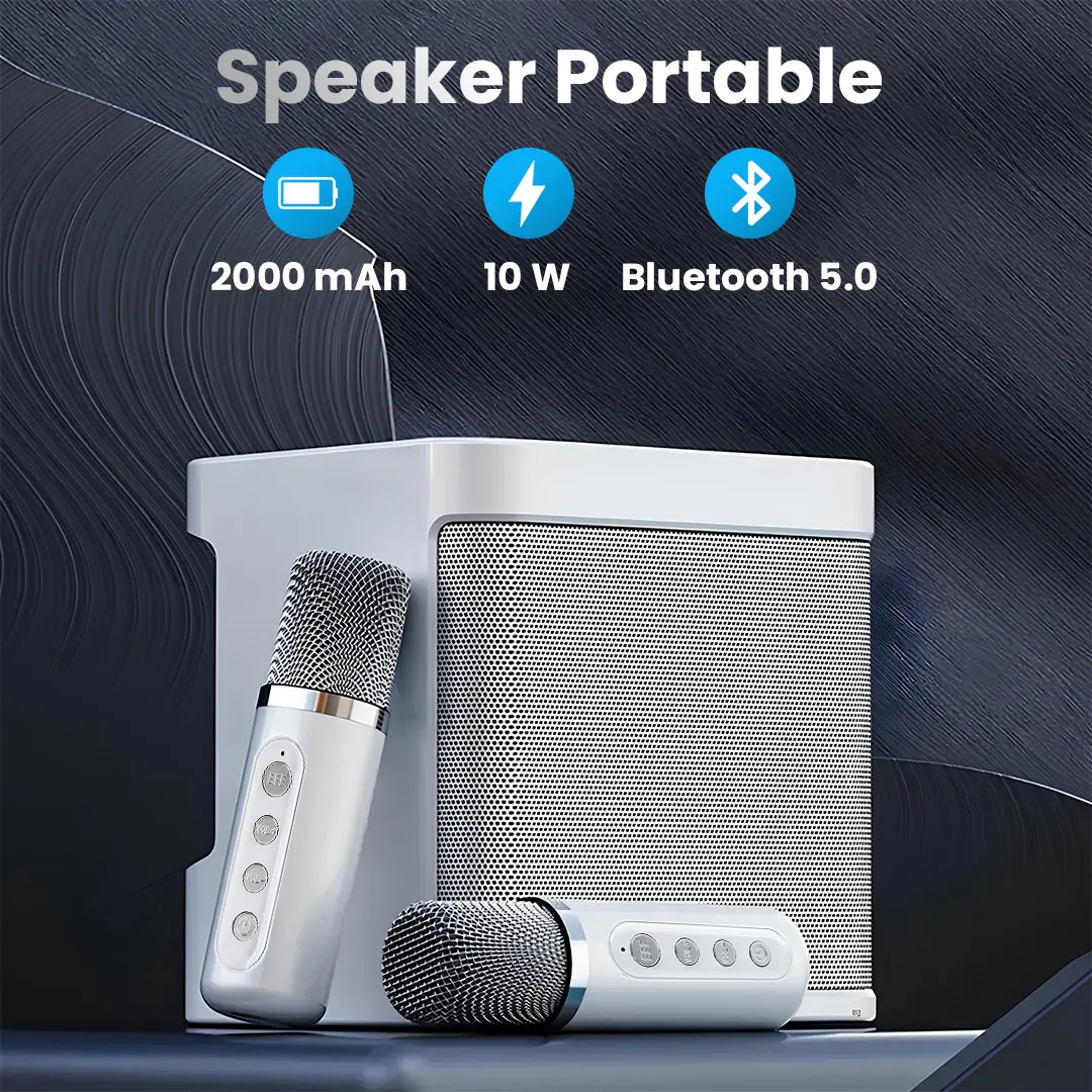 Mutiara Mall - Speaker Karaoke Bluetooth | Speaker Portable Mikrofon | Speaker 2 Mikrofon