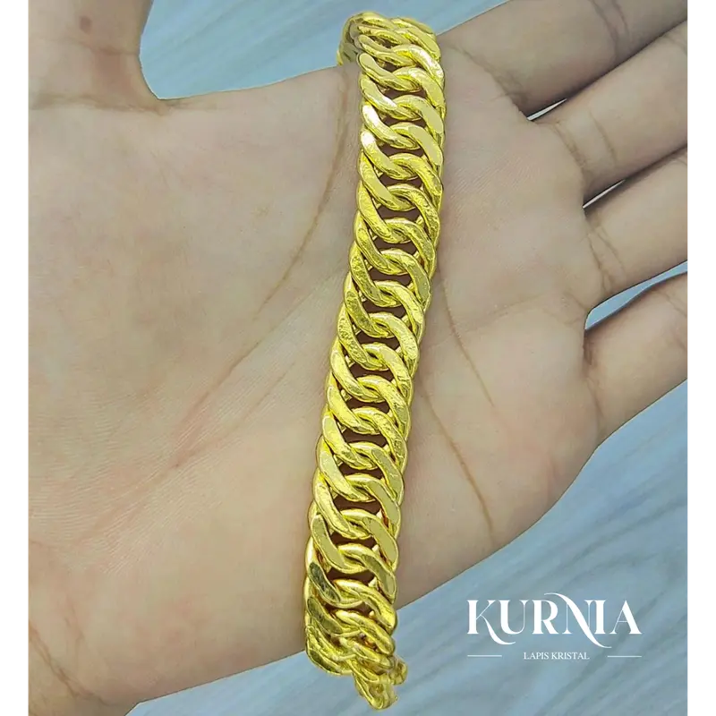 Gelang Model Lipan Motif Susun Double Perhiasan Lapis Kristal Bracelets - Kurnia Lapis Kristal gelangrantai gelang  lipan gelang  lipan  terbaru sisik 4