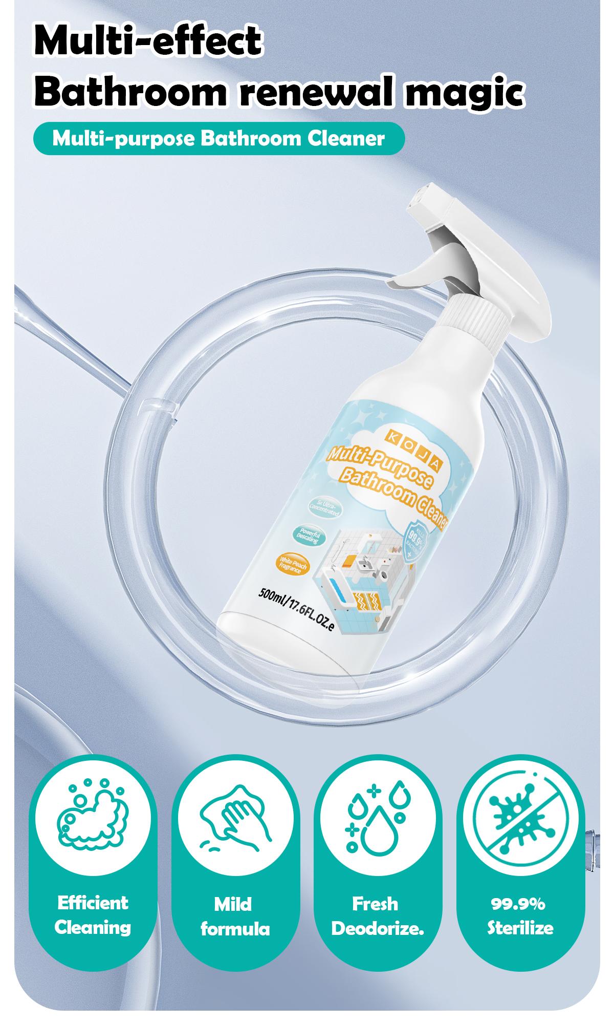 [Mega Sale] KOJA Pembersih Kamar Mandi 500ml x3 Aroma Persik Lembut untuk Toilet & Keramik Bersih Cepat Formula Surfaktan Lembut 99,9% Anti Bakteri