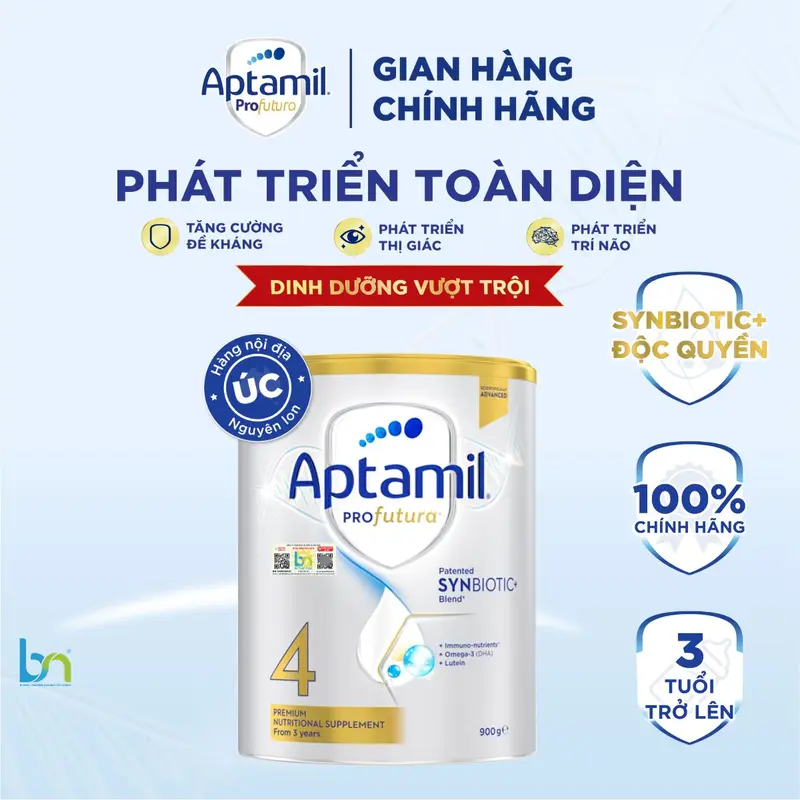 [FLS] Sữa Aptamil Úc date xa số 4 công thức tăng trưởng, đủ số cho bé từ 3y 900gr 0