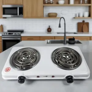 Kompor Listrik 2 Tungku Portable Coil Hot Plate 2000W Putih THP-5703 Starlux