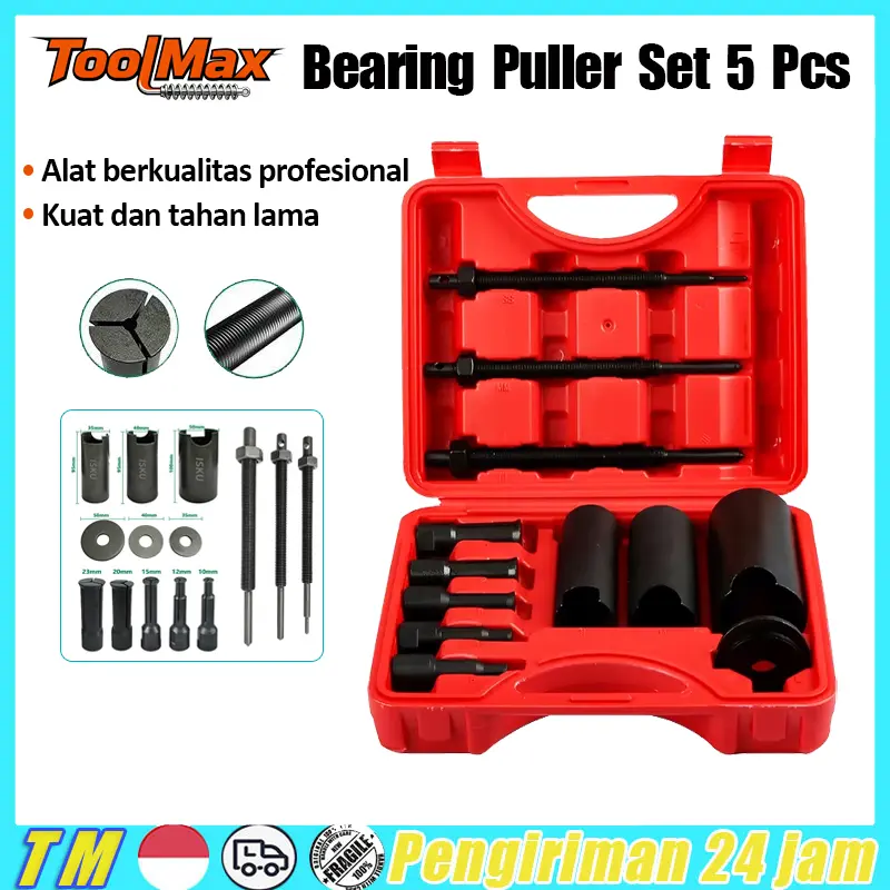 Treker Lepas Bearing 14Pcs Le + Extra Selongsong Besar - Treker Bearing Puller Motorcycle Inner Bearing Pullers Bearing Puller Set