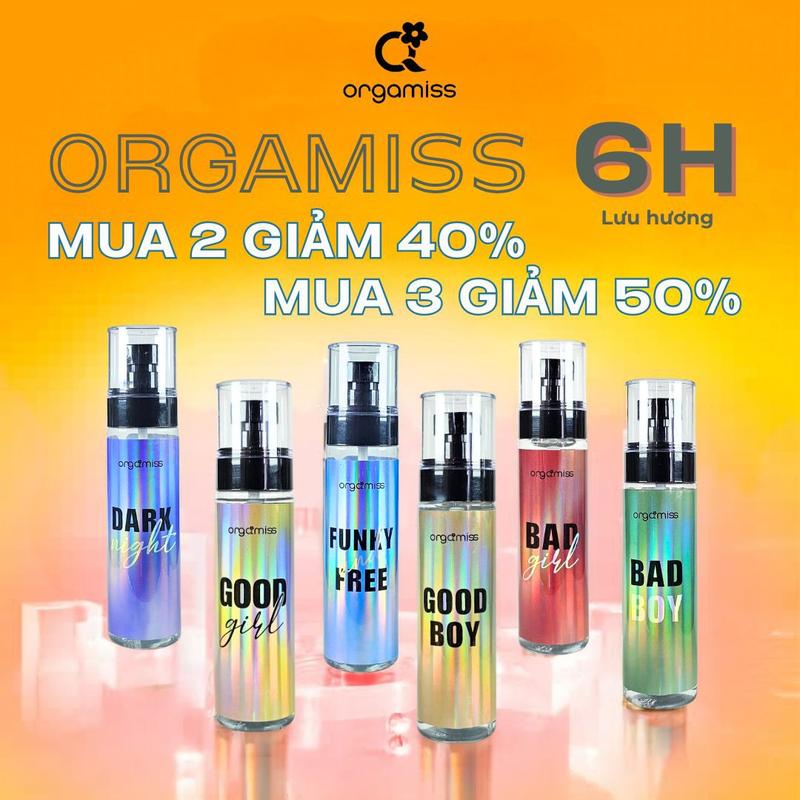 [MUA 2 GIẢM 40%, MUA 3 GIẢM 50%] Xịt Thơm Body ORGAMISS Nước Hoa Toàn Thân Nam Nữ, Học Sinh Sinh Viên, Đi Học, Đi Chơi Hẹn Hò Lưu Hương Lâu Perfume Cosmetic Women Mỹ Phẩm Chai Xịt 30ml - 105ml Xịt Thơm Xịt Thơm Xịt Thơm