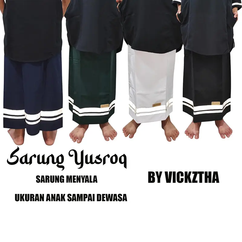 Sarung YUSROQ - Sarung MENYALA - Sarung Anak - Sarung Pria - Sarung Sunat Anak - Sarung Instan 0