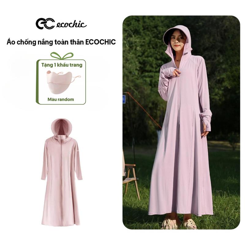 Áo Chống Nắng Toàn Thân ECOCHIC B042 Nam Nữ Dáng Dài Chất Liệu Ceramic Cao Cấp Chống Tia UV UPF50 Co Giãn Thoáng Mát