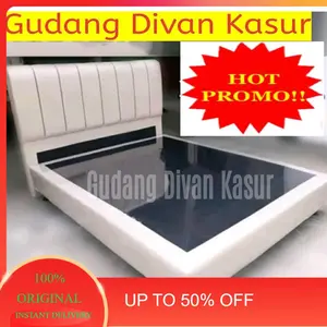 Divan Ranjang Kasur Sandaran Type Salur kain oscar