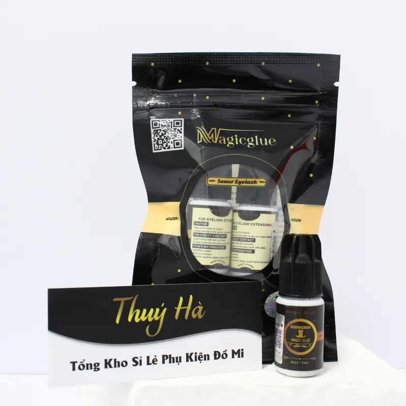 Keo Nối Mi MAGIC GLUE (Chính hãng), Siêu Bền-Ít Cay, Set 2 Chai (3ml/1 chai) - Dụng Cụ Nối Mi Thúy Hà Mỹ Phẩm Cosmetic 2