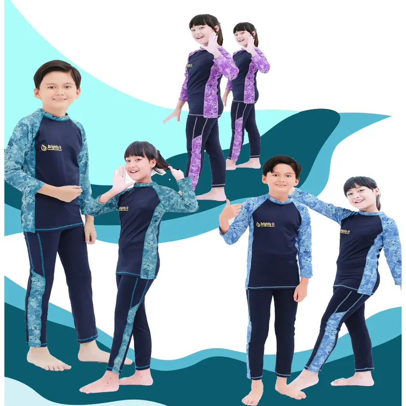 baju renang anak laki pakaian renang anak laki perempuan baju diving anak cewek cowok baju berenang anak wanita TK SD 4-12 tahun 0