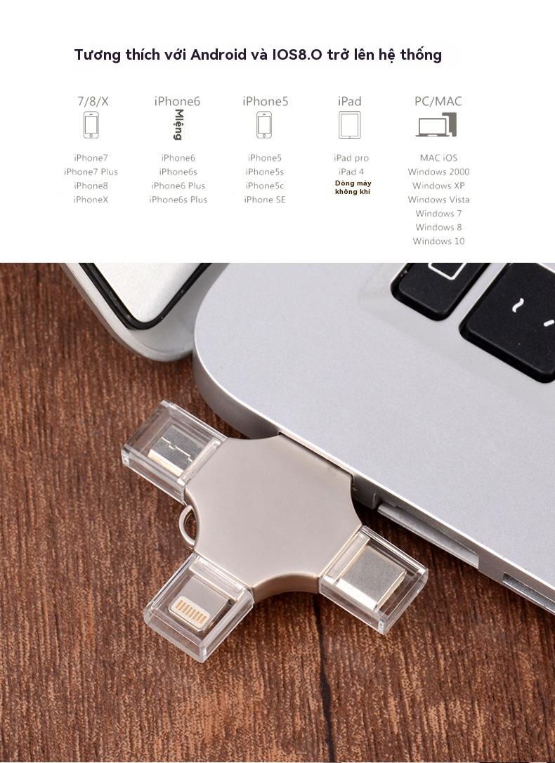 Product Introduction of Ổ đĩa Lung Linh dành  thiết bị Android 4 trong 1, Ổ đĩa  OTG, Ổ đĩa ngón tay cái, Ổ đĩa Type-C, Ổ cứng ngoài, Thích hợp  máy tính bảng, Android và điện thoại thông minh, Tương thích với máy tính di động    sd  card sd  card otg  type  c bộ   trữ  win 54