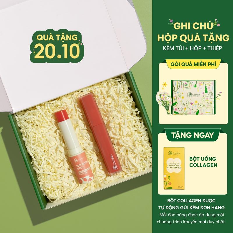 [COMBO TẶNG QUÀ MIỄN PHÍ] Combo Son Kem Nhung Và Son Dưỡng Không Silicone Mềm Mượt Cỏ Mềm Cosmetic Nữ Son Môi