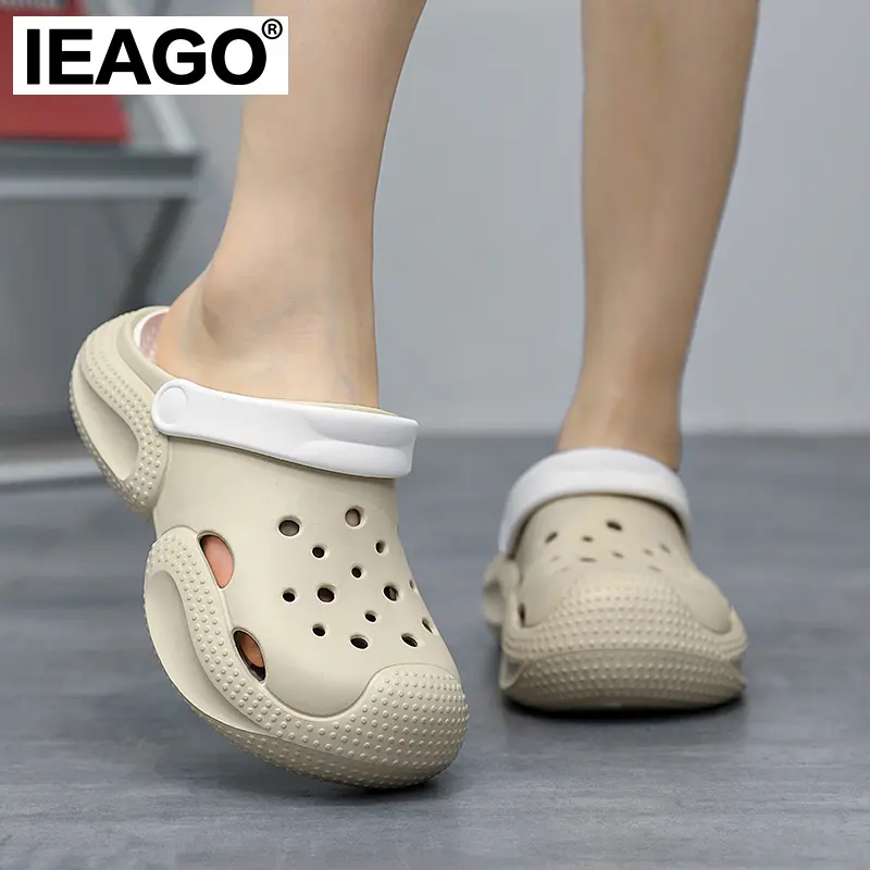 IEAGO Original Summer Outdoor EVA Sandals Women Fashion Thick Platform Slippers Beach Non-slip Sole Slide