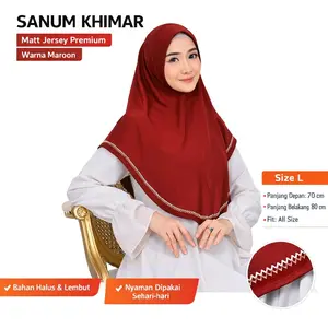 KASTURI_Hijab bergo instan kerudung SHANUM pichot soft pet Muslim Wanita Oval Nyaman Cantik