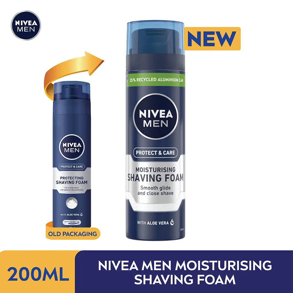 NIVEA Men P&C Shaving Foam 200ml Aftershave Gel