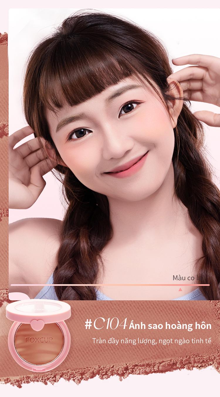 Product Introduction of 【F-Sale】FOXCUP Má Hồng Co Giãn Màu Sắc Tự Nhiên, Tạo Điểm Nhấn Sáng Bóng Và Tạo Khối - Hàng Chính Hãng【Giao hàng siêu tốc】 8
