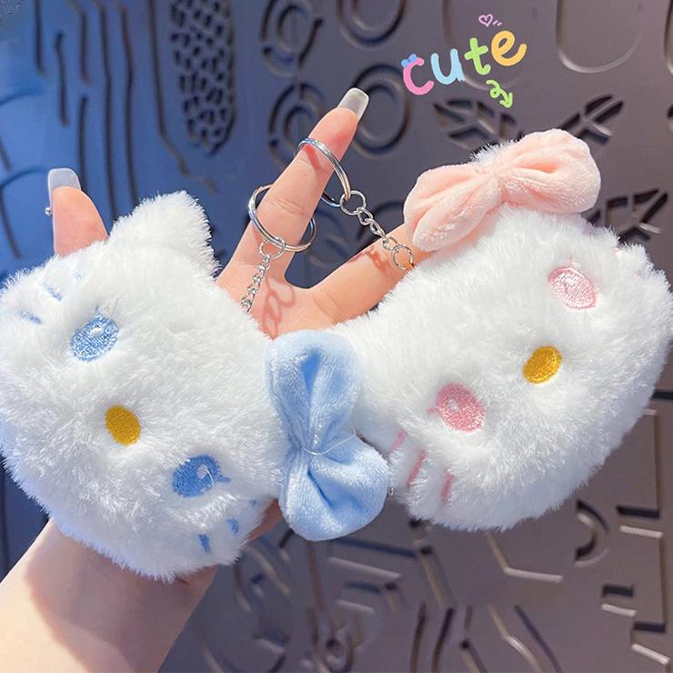  Kawaii Hello Kitty Móc Khóa Dễ Thương Sanrio Hoạt Hình Sang Trọng Mềm Nhồi Bông Túi Búp Bê Móc Khóa Mặt Dây Chuyền Nữ Cô Gái Quà Tặng Sinh Nhật. 