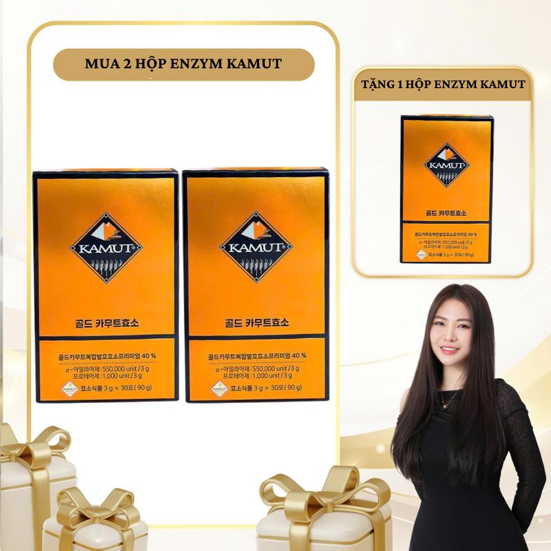 (Mua 1 tặng 2) SN1188 -Combo 3 hộp Enzyme Kamut hỗ trợ thanh lọc cơ thể Phiên bản đặc biệt Phương Sena x Grain On Wheat Premium 900.000 unit 20 gói*3