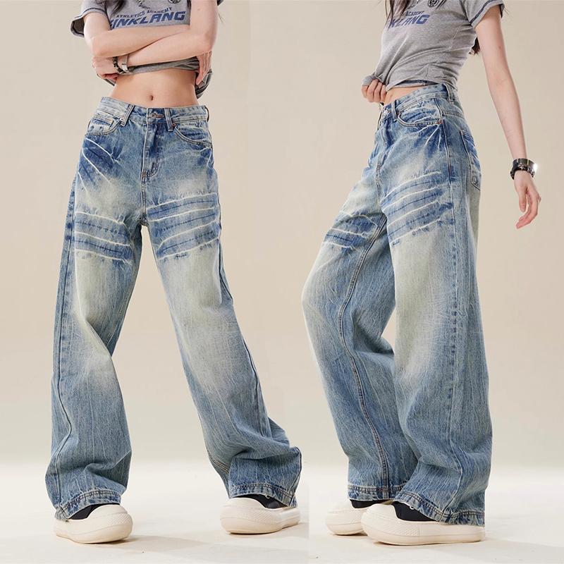 Celana Jeans Petir pola Wanita Jumbo Baggy Pants Panjang -BahanImport ...